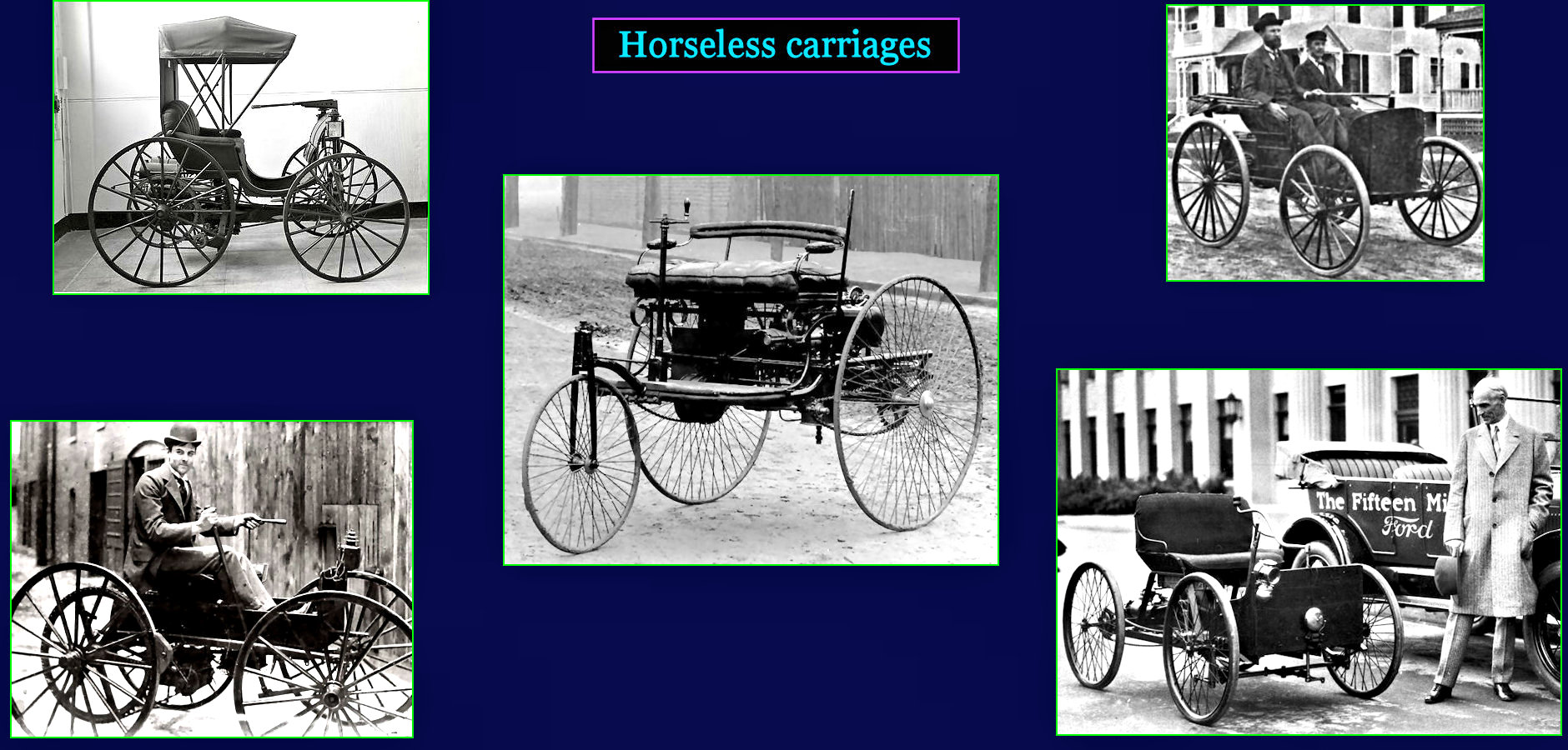 Early autos, 1900